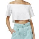 Guess NWT  White Off the Shoulder Cropped Katia Top Photo 1