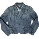 Tommy Hilfiger Womens  Denim One Button Blazer Jean Jacket Cotton Size M Photo 0