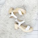 Steven By Steve Madden  White Fabee Clog Buckle Ankle Strap Sandals Size 11 Photo 2