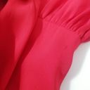 Milly  Red Ruffle Silk Blend Dress Long Sleeves Photo 15