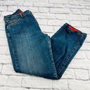 Eddie Bauer  Flannel Lined Denim Jeans Womans Size 14 Blue High Rise Stretch Photo 0