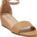 Eileen Fisher NWOT  Womens Honey Leather Mara Ankle Strap Wedge Sandal Photo 0