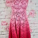 New York And Company  Women's Laced Floral Fit & Flare Dress Ombre Pink Size 4 Photo 1