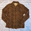 Pacific&Co D & . Leopard Animal Print Shacket Lined Button Down Shirt Medium  Photo 0