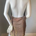 SheIn Sexy Draped Backless Split Hem Metallic Halter Dress size Large  New with tags  Slit on the sides  Stretchy  Measurements are provided in pictures Photo 4