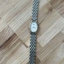 Seiko  Vintage Ladies Watch Oval White Dial Stainless Basket-Weave Bracelet Photo 5