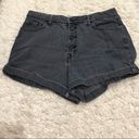 BDG Urban Outfitters  Super High Rise Foxy Button Fly Cuffed Shorts Dark 32 Photo 1