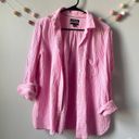 J.Crew  Bubble Gum Pin Gauze Waffle Knit Button Down Top Photo 6