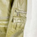 House Of CB  London Olive Green Faux Vegan Leather Bomber
Jacket Size XS Photo 9