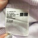 Uniqlo  Purple White Striped Collared Long Sleeve Button Up Dress Shirt Photo 5