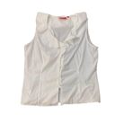 Oscar de la Renta Oscar by  white button down sleeveless blouse size 16 Photo 10