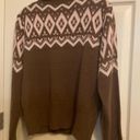 Woven Heart  Brown medium winter sweater Photo 7