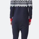 One Piece  of Norway Marius Jump in Lounge/PJ Hoodie Jumpsuit Navy/Red sz M Photo 1