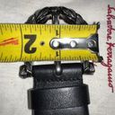 Salvatore Ferragamo Gancini Leather Buckle Belt GV67 9898 Italy 💯 Authentic NEW Photo 12