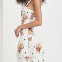 Farm Rio White Nanaju Midi Dress Lacy Tiered Eyelet Floral Lace size Medium Photo 2