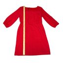 Talbots Embroidered Boat Neck Crepe Shift 3/4 Sleeve Knee Length Dress Size 6P Photo 5