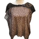 Vintage Havana NWT! Leopard and sequins!  size Medium sheer blouse Photo 0