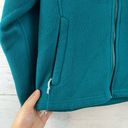 The North Face  Teal Long Sleeve Fleece Pullover Jacket Size M Photo 6