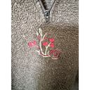 Victoria's Secret Vintage  Green Country Floral Fleece Pullover Photo 6