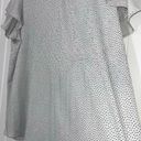 Adrianna Papell Size Large Ruffle Short Sleeve Flowy Business Casual Dotted Top Photo 4