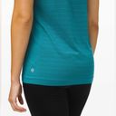 Lululemon  Breeze By Short Sleeve Squad T-Shirt Perforated Ice Cave Aqua Blue 6 Photo 3