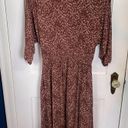 Garnet Hill  Brown Stretch Tencel Jersey V Neck Crossover Faux Wrap Dress Sz S Photo 10