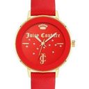 Juicy Couture NWT  Gold & Red Leather Band Rhinestone Watch Photo 0