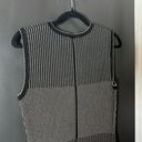 Oscar de la Renta  Black Gold Striped Fluted Jacquard Knit Dress Size Medium NWT Photo 9