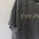 Forever 21 New generation gray army green undertone cropped distressed shirt. Photo 3