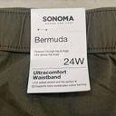 Sonoma Women Bermuda Shorts 24W Olive 🫒 Green Photo 2