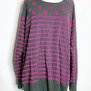 Torrid  polka dot striped sweater Photo 3