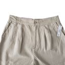 Joie  Shorts Womens Small NWT Beige Linen Blend Pleated High Waisted Summer Photo 1