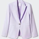 Mango ✨NEW✨  Blazer suit 100% linen Light Pastel Lilac Size 2 Photo 1