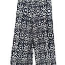 Ralph Lauren  LRL Pants Womens S Blue White Ikat Wide Leg Stretch Jersey Knit Photo 3