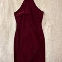 Necessary Clothing Maroon Halter Neck Body Con Mini Dress Photo 5