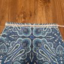 J. McLaughlin  Halle Reversible Skirt Womens Small Scuba Pencil Blue Paisley Geo Photo 3