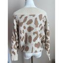 Aakaa Women's Boatneck Pullover Sweater Animal Print Dolman Sleeve Slouchy sz Small Photo 1