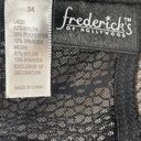 Frederick's of Hollywood  black bustier, womens 34/med black white lace corset top Photo 7