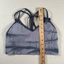 Zella  Body Womens Medium Gray Tie-Dye Racerback Adjustable Seamless Sports Bra Photo 9