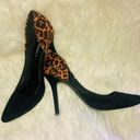 Divided  leopard print back pumps Photo 5