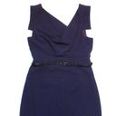 Black Halo NWT  Jackie in Plum Dark Purple Crepe Sheath Dress 8 $375 Photo 2