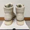 st. john's bay  Landson Boots 9 Womens Off White Faux Leather Lace Up Comfort Photo 7