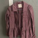 Altar'd State Altar’d State Purple Peplum Military Denim Jacket Photo 1