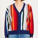 The Great  the co-Ed wool blend multi stripe cardigan size 0 Photo 0