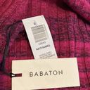 Babaton  Nathaniel space dyed striped cropped sweater in raspberry size Large NWT Photo 7