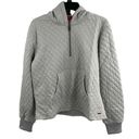 n:philanthropy  Grey Ale Quilted Pullover Hoodie Sweatshirt Medium New Photo 1