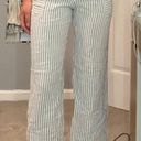 Laundry by Shelli Segal Linen Blue Striped Pants Photo 0