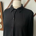 Natori Black Button Down Casual Long Sleeve Dress Medium Photo 3