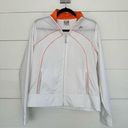 Nike  Women’s White Orange Large Y2K Zip Up Jacket Photo 0