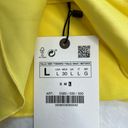 ZARA  Yellow Ruffle High Neck Yellow Tank Top Size Large Photo 2